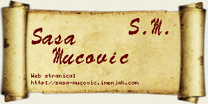 Saša Mucović vizit kartica